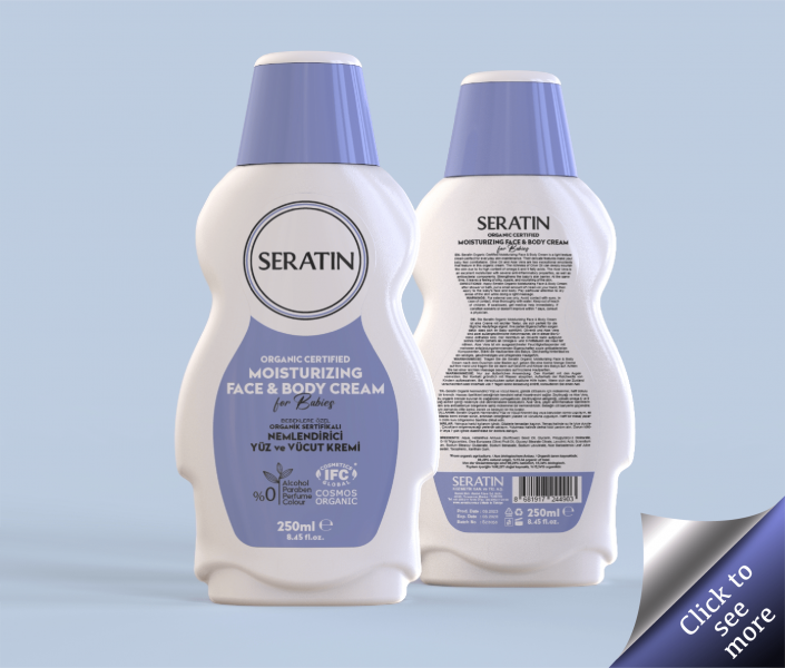 Organic Certified 250ml Moisturizing Face & Body Cream